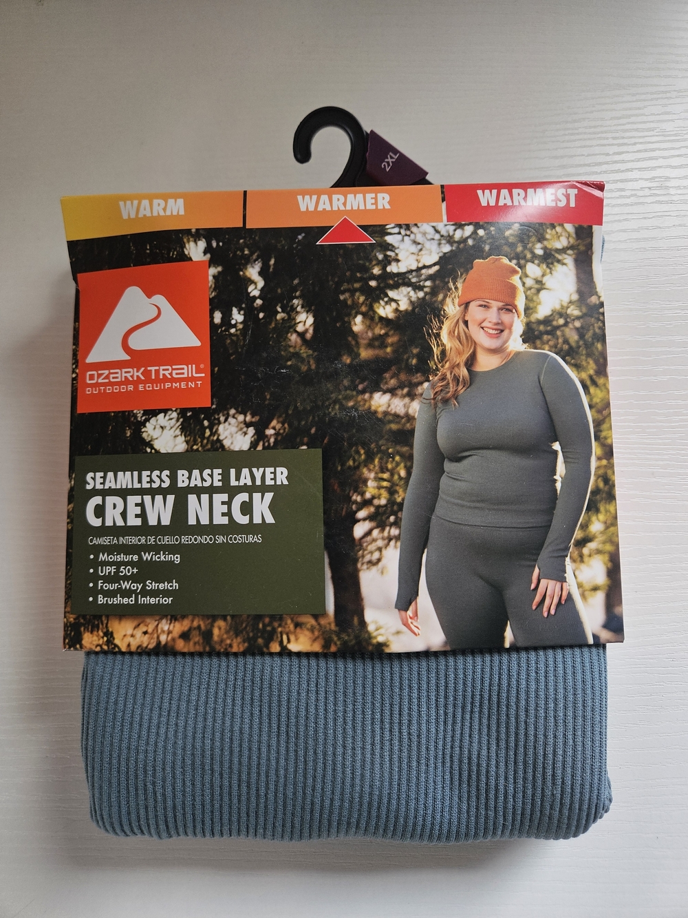 Ozark Trail Women's Seamless Base Layer Crew Neck Sweater - Slate Blue